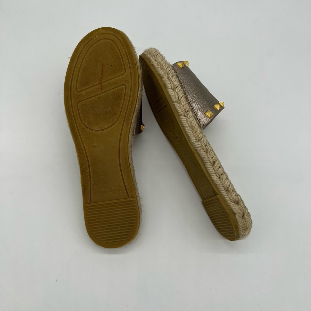 Vidorreta Espadrille Sandals Metallic Studded Slides Flats Size 10 Women - Picture 16 of 17